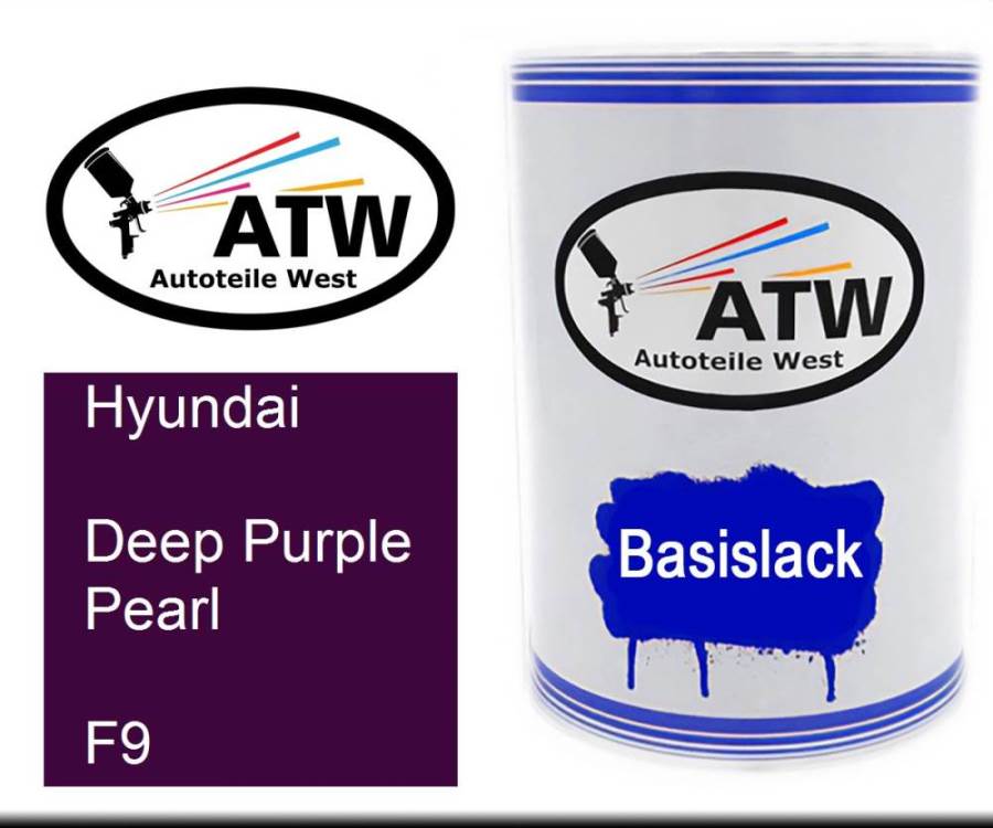 Hyundai, Deep Purple Pearl, F9: 500ml Lackdose, von ATW Autoteile West.